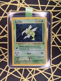 🔥 Scyther 10/64 🔥 Original Holo Rare Jungle Set Pokemon Card WOTC 1999 TCG - Image 2