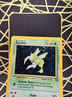 🔥 Scyther 10/64 🔥 Original Holo Rare Jungle Set Pokemon Card WOTC 1999 TCG - Image 4
