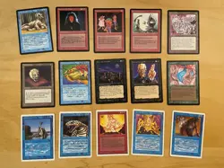 Lot Of 15 Vintage MTG Cards Unlimited Antiquities Legends Arabian Nights Dark - Image 1
