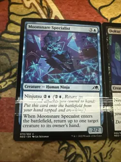 Mtg Magic Kamigawa Neon Dynasty 2 Card Misprint Missing Ink Error Cards - Image 2