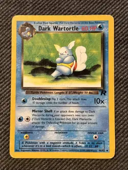 Pokemon TCG Dark Wartortle Card 46/82 Team Rocket Uncommon - Image 1
