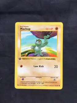 Pokemon Cards: Base Set 1st Edition Common: Machop 52/102 - Image 1
