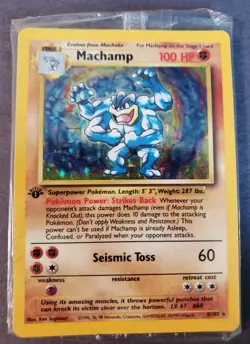 Pokemon Card - Machamp Base Set 1st Edition 8/102 Sealed Promo See Pictures - Image 1