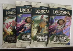 Disney Lorcana Archazias Island (4) Sleeved Booster Packs - Image 1