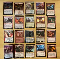 Magic The Gathering Lot Of 20 Red Cards Including Rares and Mythics NM - Image 1