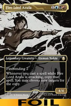 1x - Fire Lord Azula - FOIL BORDERLESS #313 - Avatar: The Last Airbender MTG - Image 1