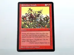 MTG - VISIONS (BB/'96) - RELENTLESS ASSAULT - UNNACHG. ANSTURM/RARE/NEVER PL./NM - Image 1