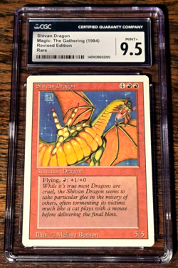 Shivan Dragon CGC 9.5 Mint+ Revised 3rd Edition Rare Vintage MTG - Image 1
