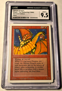 Shivan Dragon CGC 9.5 Mint+ Revised 3rd Edition Rare Vintage MTG - Image 3