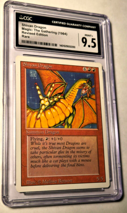 Shivan Dragon CGC 9.5 Mint+ Revised 3rd Edition Rare Vintage MTG - Image 4