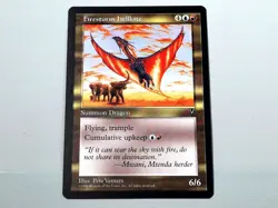 MTG - VISIONS (BB/'96) - FIRESTORM HELLKITE - FEURIGER HOLLEND./RARE/NEVER P./NM - Image 1