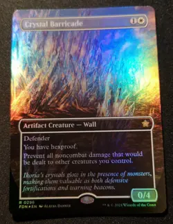 Crystal Barricade - Foil - Borderless - FDN - MTG - EN - NM - 0296 - Image 1