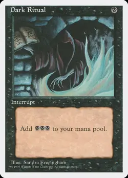 4th Edition Dark Ritual MTG Magic the Gathering MP - Image 1