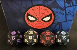 Magic The Gathering Spider-Man Spiderman Spin Down Dice Set of 4 - Image 1