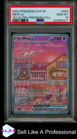 MEW EX 151 ULTRA-PREMIUM COLL POKEMON GE SVP SV BLACK STAR PROMO 2023 053 PSA 10 - Image 1