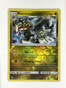 Kommo-o 77/111 Sm-Crimson Invasion Reverse Holo Sun and Moon Pokemon TCG - Image 1