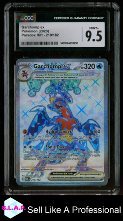GARCHOMP EX POKEMON 219/182 2023 PARADOX RIFT HOLO ENGLISCH CGC 9,5 - Image 1
