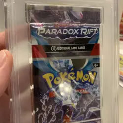 Pokemon 2023 Paradox Rift Misalignment Error Booster Pack PSA Graded Mint 9 - Image 2