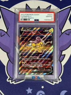 2023 Pokemon SWSH Raikou V Full Art Galarian Gallery PSA 10 - Image 1
