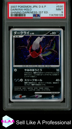 DARKRAI-HOLO SHINING DARKNESS-1ST ED. POKEMON JAP DIAMOND & PEARL 2007 530 PSA 9 - Image 1