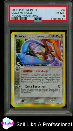 DEOXYS-HOLO HOLON PHANTOMS POKEMON EX HOLON PHANTOMS 2006 4 PSA 8 - Image 1