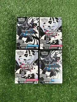 x4 Pokemon TCG Black Bolt and White Flare Booster Bundles Sealed ✅ Fast Ship 🚚 - Image 1