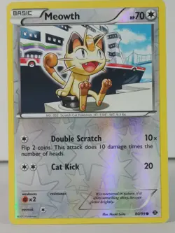 Meowth - BW Next Destinies - 80/99 - singles - Pokemon TCG - Reverse Holo - Image 3