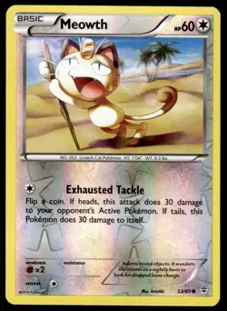 Pokemon TCG XY - Generations #53/83 Meowth LP - Image 1