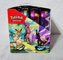 Pokemon TCG Prismatic Evolutions Set Of 8 Sealed Mini Tins W/Display Box - Image 2