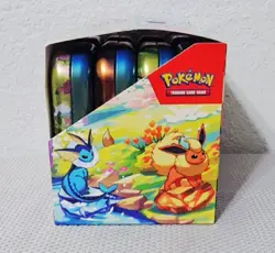 Pokemon TCG Prismatic Evolutions Set Of 8 Sealed Mini Tins W/Display Box - Image 4