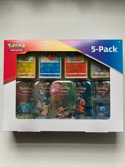 Pokemon TCG - Kanto Friends 5 Mini Tin Box Set (2021) - Sealed Costco Exclusive 820650100642 - Image 1