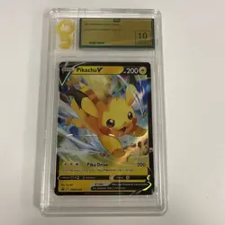 2023 POKEMON CRAZY COLLECTION PIKACHU V HOLO GEM MINT 10 ONLY GRADED - Image 1
