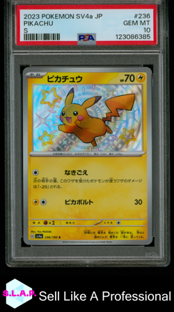 PIKACHU S POKEMON JAPANESE SV4A-SHINY TREASURE EX 2023 236 PSA 10 - Image 1