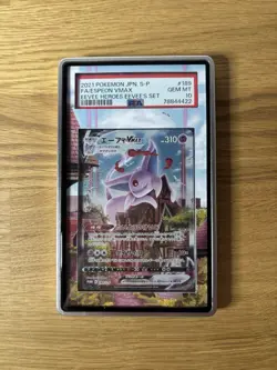 Pokemon Espeon PSA 10 VMAX Alt Art Eevee Heroes WITH Art Extender Case - Image 1