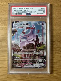 Pokemon Espeon PSA 10 VMAX Alt Art Eevee Heroes WITH Art Extender Case - Image 4