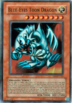 Lightly Played, English - 1 x YGO Blue-Eyes Toon Dragon - DB1-EN066 - Super Rare - Image 1
