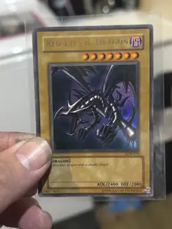 Yu-Gi-Oh! TCG Red-Eyes Black Dragon LOB-070 Ultra Rare Light Play Condition - Image 2