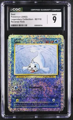 CGC 9 MINT Seel 2002 Legendary Collection 92/110 Reverse Holo Pokemon Card - Image 1