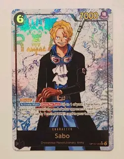 Sabo Alt Art ENGLISH SEC OP13-120 One Piece Carrying On His Will Card NM - Image 1