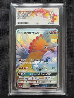 Ace Grading 9 Ho-Oh GX 210/150 SSR Ultra Shiny GX Japanese Pokemon Card - Image 1