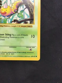 Pokemon Cards: Base Set 1st Edition Common: Weedle 69/102 - Image 4