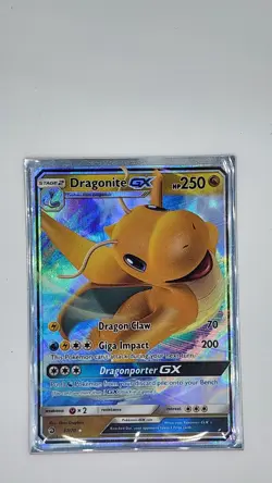 Pokemon Dragonite GX Holo Ultra Rare Card 37/70 Dragon Majesty 028 NM Condition - Image 1
