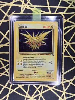 🔥 Zapdos 15/62 🔥 Original Holo Rare Fossil Set Pokemon Card WOTC TCG 1999 - Image 2
