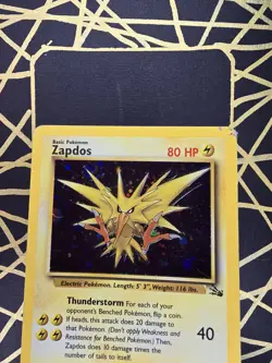 🔥 Zapdos 15/62 🔥 Original Holo Rare Fossil Set Pokemon Card WOTC TCG 1999 - Image 4