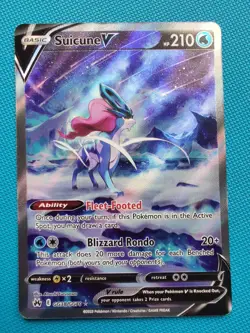 Suicune V GG38/GG70 (Crown Zenith Galarian Gallery) English Pokemon Card - Image 1