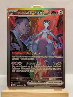 Custom Fan Art Team Rocket's Mewtwo EX High Quality Custom Card Foil Finish (2) - Image 2