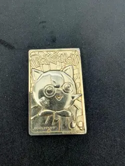 VTG 1999 Pokemon Burger King Limited Edition 23K Gold Plated Jigglypuff Card - Image 1