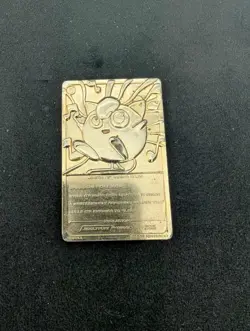 VTG 1999 Pokemon Burger King Limited Edition 23K Gold Plated Jigglypuff Card - Image 3