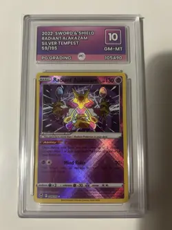 Radiant Alakazam 59/195 Silver Tempest PG Grading 10 Gem Mint Pokemon Card - Image 2