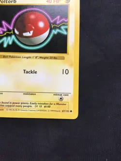 Pokemon Cards: Base Set 1st Edition Common: Voltorb 67/102 - Image 4